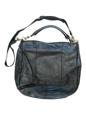 Liebeskind Berlin Womens Black Hobo Slouchy Pebble Leather Purse Crossbody Boho